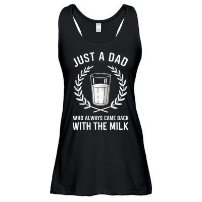 Just A Dad Who Always Came Back With The Milk Ladies Essential Flowy Tank