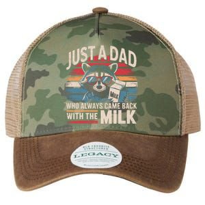 Just A Dad Who Always Came Back With The Milk Funny Dad Legacy Tie Dye Trucker Hat