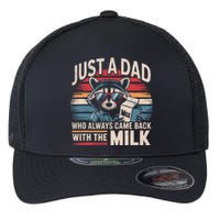 Just A Dad Who Always Came Back With The Milk Funny Dad Flexfit Unipanel Trucker Cap