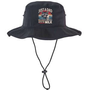 Just A Dad Who Always Came Back With The Milk Funny Dad Legacy Cool Fit Booney Bucket Hat