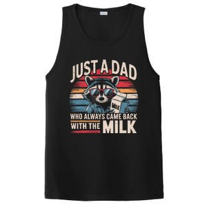 Just A Dad Who Always Came Back With The Milk Funny Dad PosiCharge Competitor Tank