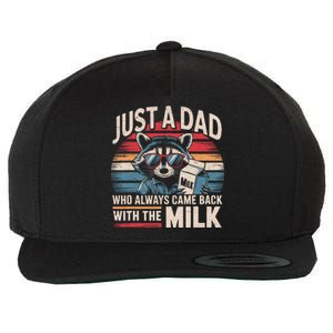 Just A Dad Who Always Came Back With The Milk Funny Dad Wool Snapback Cap