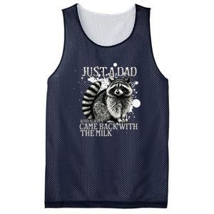 Just A Dad Who Always Came Back With The Milk FatherS Day Mesh Reversible Basketball Jersey Tank