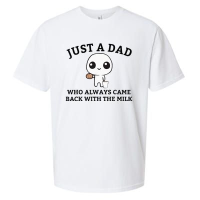 Just A Dad Who Always Came Back With The Milk FatherS Day Sueded Cloud Jersey T-Shirt