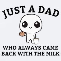 Just A Dad Who Always Came Back With The Milk FatherS Day Sueded Cloud Jersey T-Shirt