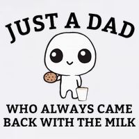 Just A Dad Who Always Came Back With The Milk FatherS Day Flat Bill Trucker Hat