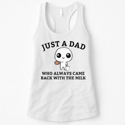 Just A Dad Who Always Came Back With The Milk FatherS Day Womens Tank Top