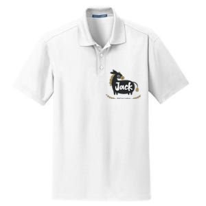 Jack Ass Donkey Funny Farm Animal Dry Zone Grid Polo