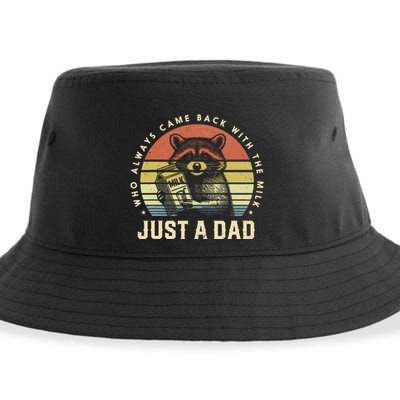 Just A Dad Who Always Came Back With The Milk Sustainable Bucket Hat