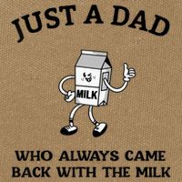 Just A Dad Who Always Came Back With The Milk FatherS Day Cotton Canvas Backpack