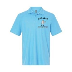 Just A Dad Who Always Came Back With The Milk FatherS Day Softstyle Adult Sport Polo