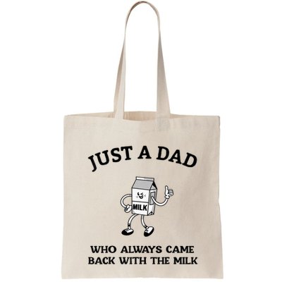 Just A Dad Who Always Came Back With The Milk FatherS Day Bag