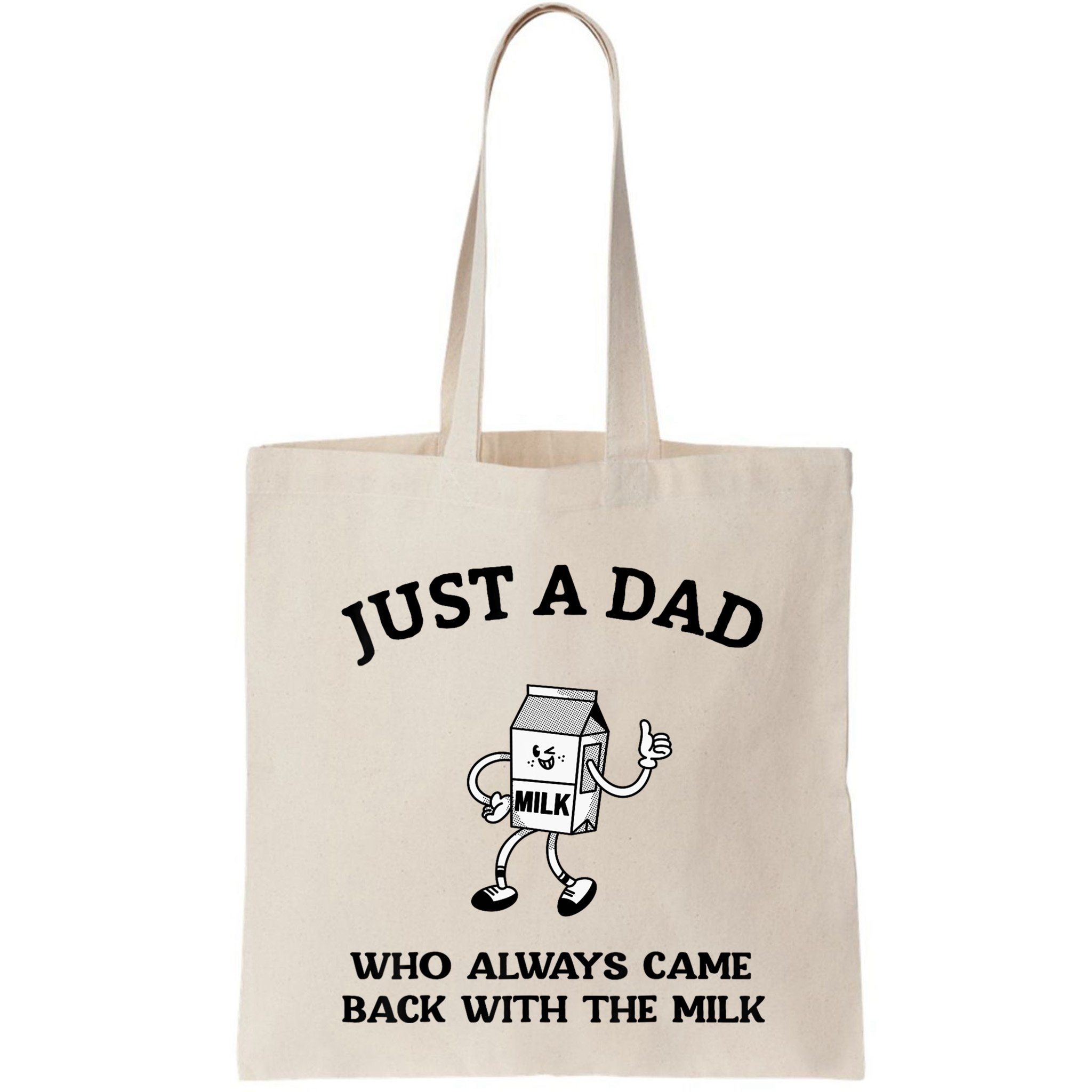 Just A Dad Who Always Came Back With The Milk FatherS Day Bag