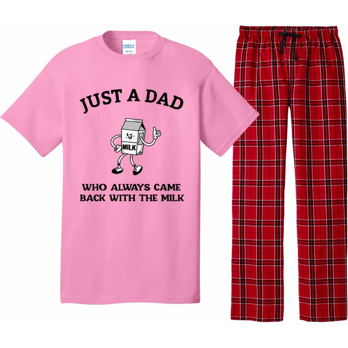 Just A Dad Who Always Came Back With The Milk FatherS Day Pajama Set