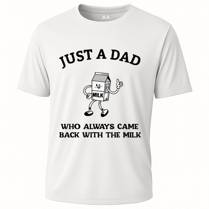 Just A Dad Who Always Came Back With The Milk FatherS Day Performance Shirt