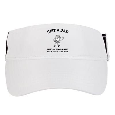 Just A Dad Who Always Came Back With The Milk FatherS Day Adult Drive Performance Visor