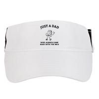 Just A Dad Who Always Came Back With The Milk FatherS Day Adult Drive Performance Visor