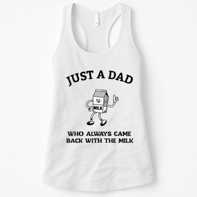 Just A Dad Who Always Came Back With The Milk FatherS Day Womens Tank Top