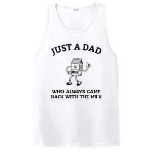 Just A Dad Who Always Came Back With The Milk FatherS Day PosiCharge Competitor Tank