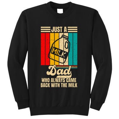 Just A Dad Who Always Came Back With The Milk Sweatshirt