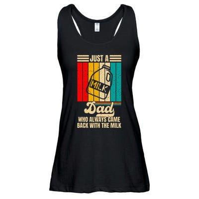 Just A Dad Who Always Came Back With The Milk Ladies Essential Flowy Tank