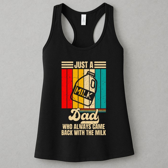 Just A Dad Who Always Came Back With The Milk Womens Tank Top