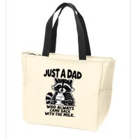 Just A Dad Who Always Came Back With The Milk Funny Dad Joke Zip Tote Bag