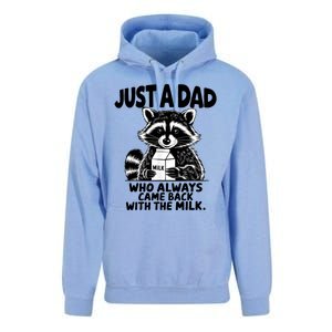 Just A Dad Who Always Came Back With The Milk Funny Dad Joke Unisex Surf Hoodie