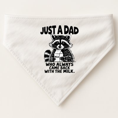 Just A Dad Who Always Came Back With The Milk Funny Dad Joke USA-Made Doggie Bandana