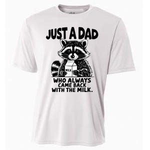 Just A Dad Who Always Came Back With The Milk Funny Dad Joke Cooling Performance Crew T-Shirt