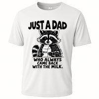 Just A Dad Who Always Came Back With The Milk Funny Dad Joke Cooling Performance Crew T-Shirt
