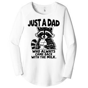 Just A Dad Who Always Came Back With The Milk Funny Dad Joke Women's Perfect Tri Tunic Long Sleeve Shirt