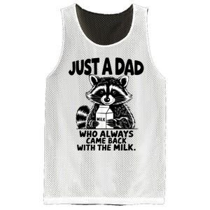 Just A Dad Who Always Came Back With The Milk Funny Dad Joke Mesh Reversible Basketball Jersey Tank