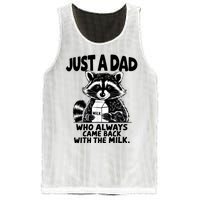 Just A Dad Who Always Came Back With The Milk Funny Dad Joke Mesh Reversible Basketball Jersey Tank