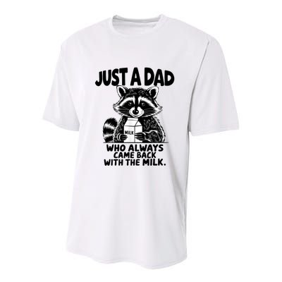 Just A Dad Who Always Came Back With The Milk Funny Dad Joke Youth Performance Sprint T-Shirt