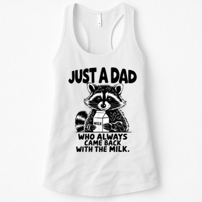Just A Dad Who Always Came Back With The Milk Funny Dad Joke Womens Tank Top