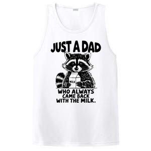 Just A Dad Who Always Came Back With The Milk Funny Dad Joke PosiCharge Competitor Tank