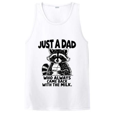 Just A Dad Who Always Came Back With The Milk Funny Dad Joke PosiCharge Competitor Tank