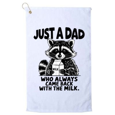 Just A Dad Who Always Came Back With The Milk Funny Dad Joke Golf Towel