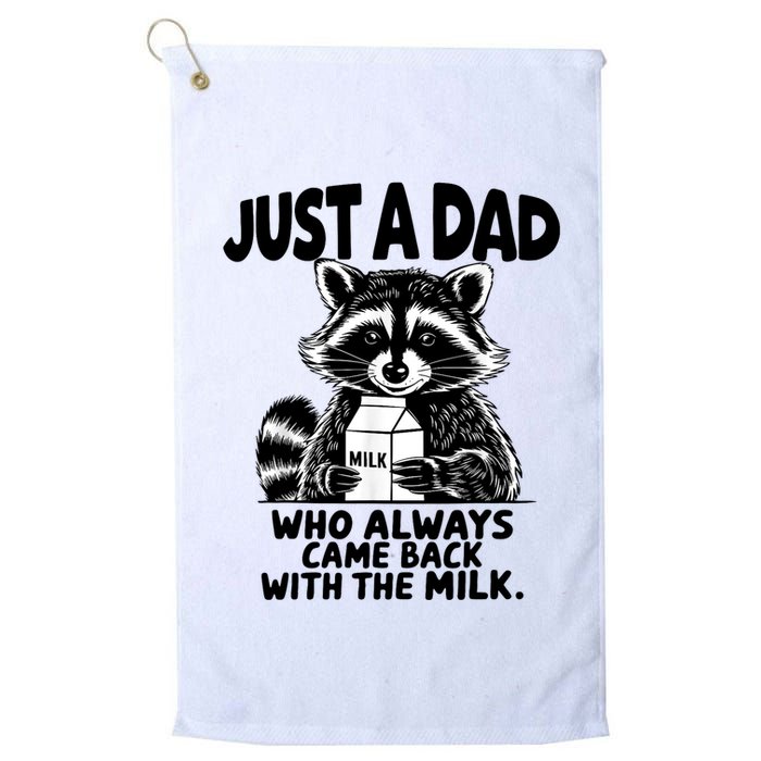 Just A Dad Who Always Came Back With The Milk Funny Dad Joke Golf Towel