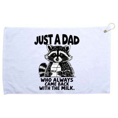 Just A Dad Who Always Came Back With The Milk Funny Dad Joke Grommeted Golf Towel