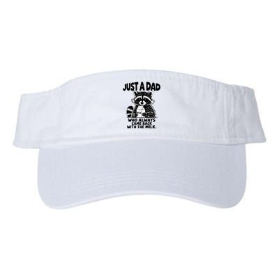 Just A Dad Who Always Came Back With The Milk Funny Dad Joke Valucap Bio-Washed Visor