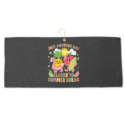 Just Another Day Closer To Summer Break Teacher Large Microfiber Waffle Golf Towel
