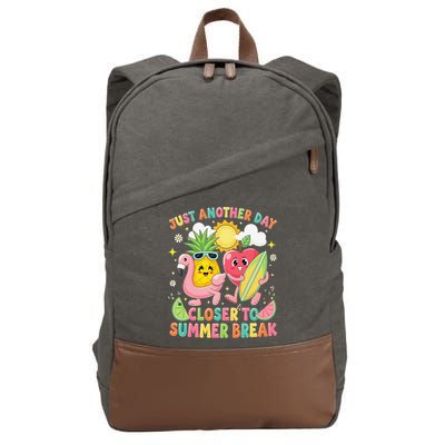 Just Another Day Closer To Summer Break Teacher Cotton Canvas Backpack