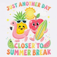 Just Another Day Closer To Summer Break Teacher Garment-Dyed Sweatshirt