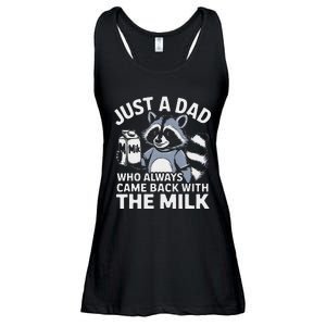 Just A Dad Who Always Came Back With The Milk Dad Ladies Essential Flowy Tank