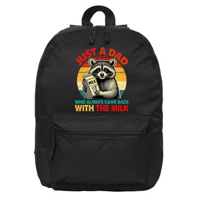 Just A Dad Who Always Came Back With The Milk Fathers Day  16 in Basic Backpack