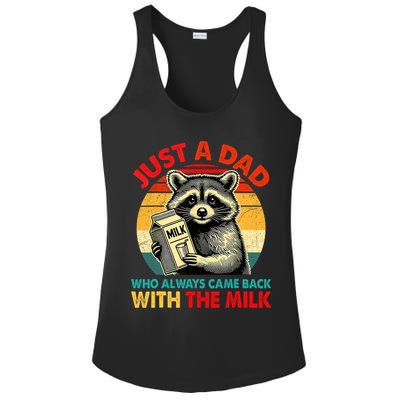 Just A Dad Who Always Came Back With The Milk Fathers Day  Ladies PosiCharge Competitor Racerback Tank