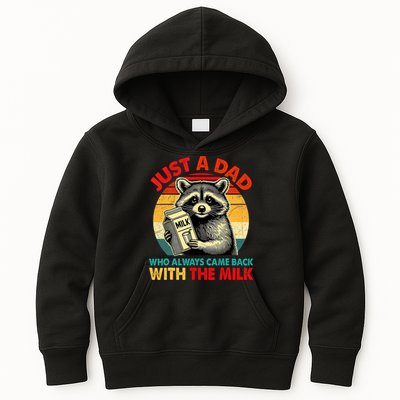 Just A Dad Who Always Came Back With The Milk Fathers Day  Kids Hoodie