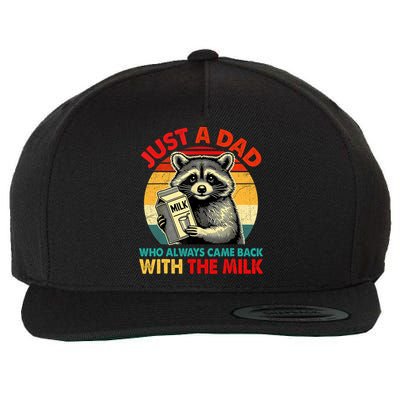 Just A Dad Who Always Came Back With The Milk Fathers Day  Wool Snapback Cap